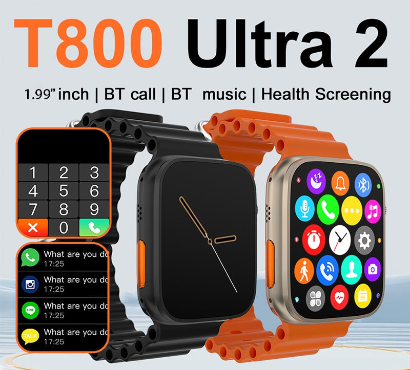 RELOJ SMARTWATH T800 ULTRA 2 CORREAS